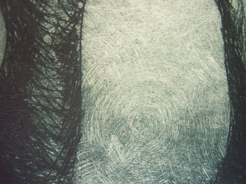 Woods, drypoint (detail)